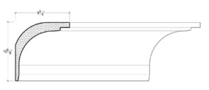 2D View image of Plaster Panel Moulding – DC510-174