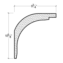 Side View image of Plaster Panel Moulding – DC510-174