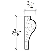 Side View image of Plaster Panel Moulding – DC402-488