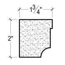 Side View image of Plaster Panel Moulding – DC402-710