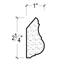 Side View image of Plaster Panel Moulding – DC402-714