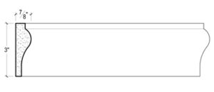 2D View image of Plaster Panel Moulding – DC403-488