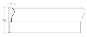 2D View image of Plaster Panel Moulding – DC404-488