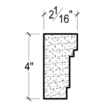 Side View image of Plaster Panel Moulding – DC404-713