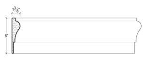 2D View image of Plaster Panel Moulding – DC406-488