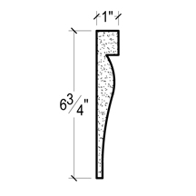Side View image of Plaster Panel Moulding – DC406-489