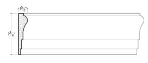 2D View image of Plaster Panel Moulding – DC407-488