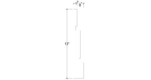 Side View of Plaster Panel Moulding – DC413-659 Side View image of Plaster Panel Moulding – DC413-659