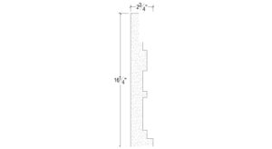 Side View image of Plaster Panel Moulding – DC416-606