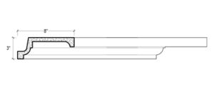 2D View image of Plaster Crown Moulding – DC503-711