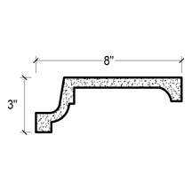 Side View image of Plaster Crown Moulding – DC503-711