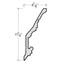 Side View of Plaster Crown Moulding – DC511-704 Side View image of Plaster Crown Moulding – DC511-704