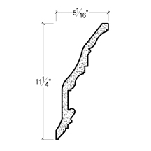 Side View of Plaster Crown Moulding – DC511-704B Side View image of Plaster Crown Moulding – DC511-704B