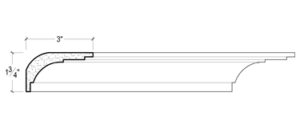 2D View image of Plaster Crown Moulding – DC501-129