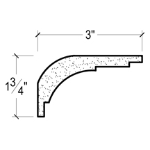 Side View image of Plaster Crown Moulding – DC501-129