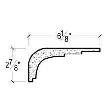 Side View image of Plaster Crown Moulding – DC502-129B