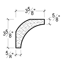 Side View of Plaster Cove Moulding – DC503-121D Side View image of Plaster Cove Moulding – DC503-121D