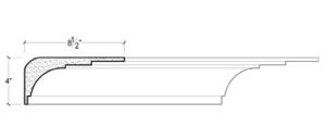 2D View image of Plaster Crown Moulding – DC504-129C