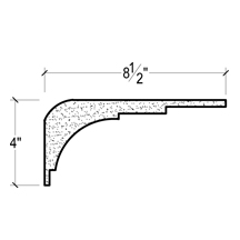 Side View image of Plaster Crown Moulding – DC504-129C
