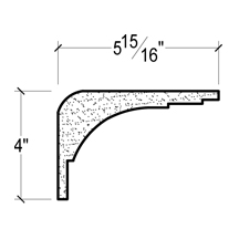 Side View image of Plaster Crown Moulding – DC504-129D