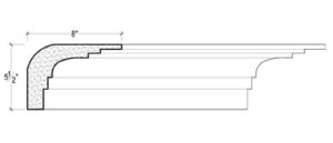 2D View image of Plaster Crown Moulding – DC505-010B