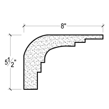 Side View image of Plaster Crown Moulding – DC505-010B