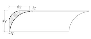 2D View of Plaster Cove Moulding – DC506-121D 2D View image of Plaster Cove Moulding – DC506-121D