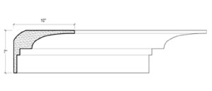 2D View of Plaster Crown Moulding – DC507-464 2D View image of Plaster Crown Moulding – DC507-464