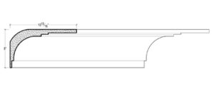 2D View image of Plaster Crown Moulding – DC508-129B