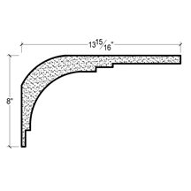 Side View image of Plaster Crown Moulding – DC508-129B