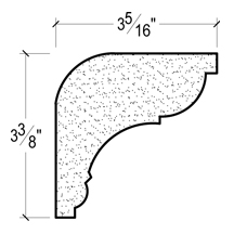 Side View image of Plaster Crown Moulding – DC503-449