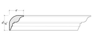 2D View of Plaster Crown Moulding – DC504-293 2D View image of Plaster Crown Moulding – DC504-293