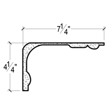 Side View image of Plaster Crown Moulding – DC504-634