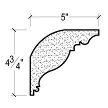 Side View image of Plaster Crown Moulding – DC505-403