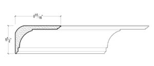 2D View of Plaster Crown Moulding – DC505-599 2D View image of Plaster Crown Moulding – DC505-599