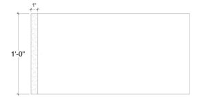 2D View image of Plaster Flat Panel Moulding – DC412-165E