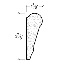 Side View image of Plaster Panel Moulding – DC403-367