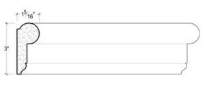2D View image of Plaster Panel Moulding – DC403-644