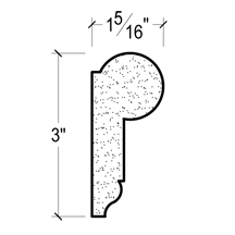 Side View image of Plaster Panel Moulding – DC403-644