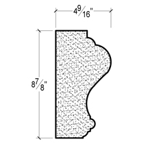 Side View image of Plaster Panel Moulding – DC408-635