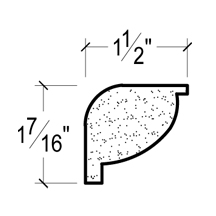 Side View image of Plaster Crown Moulding – DC501-427