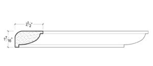 2D View image of Plaster Crown Moulding – DC502-454