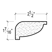 Side View image of Plaster Crown Moulding – DC502-454