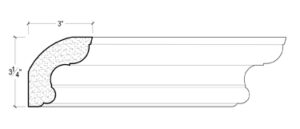 2D View of Plaster Crown Moulding – DC503-642 2D View image of Plaster Crown Moulding – DC503-642