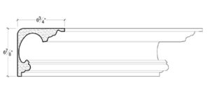 2D View of Plaster Crown Moulding – DC506-513 2D View image of Plaster Crown Moulding – DC506-513