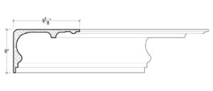 2D View of Plaster Crown Moulding – DC506-633 2D View image of Plaster Crown Moulding – DC506-633