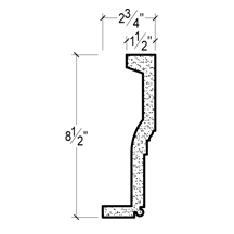 Side View image of Plaster Panel Moulding – DC508-598