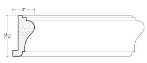 2D View image of Plaster Panel Moulding – DC403-082B