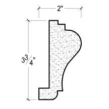 Side View image of Plaster Panel Moulding – DC403-082B