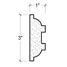 Side View image of Plaster Panel Moulding – DC403-578
